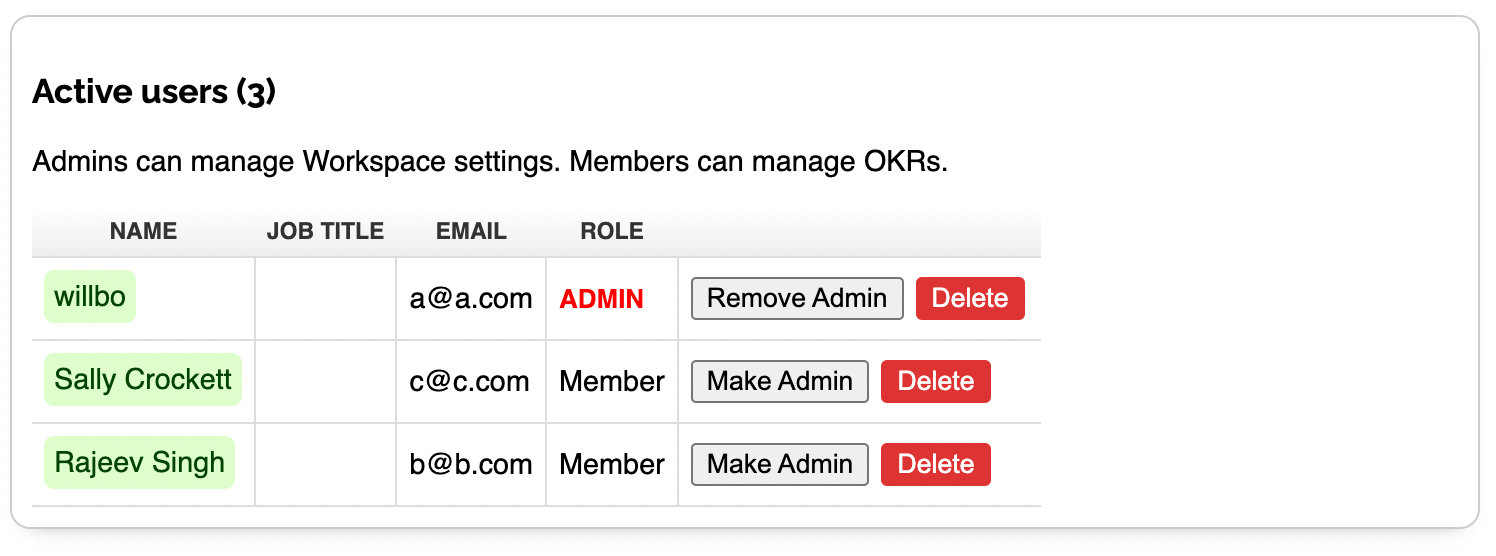 Picture of user roles management screen